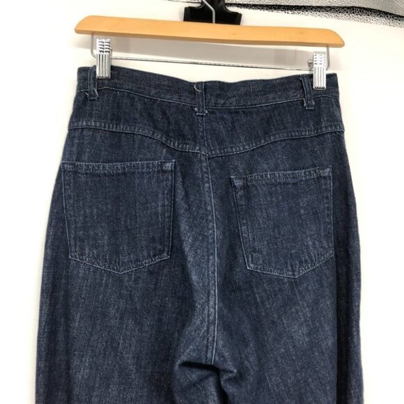 Marques Almeida Dark Wash loose leg raw hem 5 pocket jeans size 8 - Picture 5 of 13